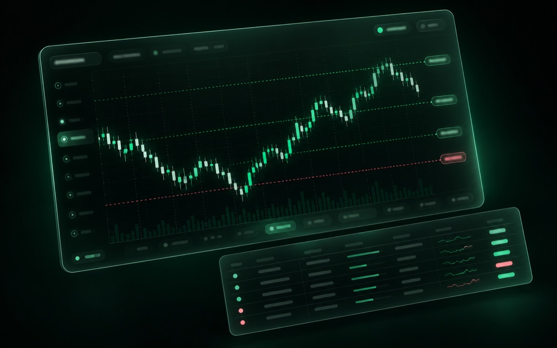 ArdenAlgo engine dashboard with liquidity map and signal ledger
